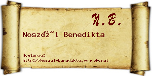 Noszál Benedikta névjegykártya